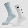MP Move Club Hardloopsokken (2 paar) - Babyblauw/Wit
