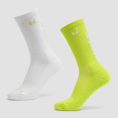 MP Move Club Hardloopsokken (2 paar) - Groen Glow/Wit