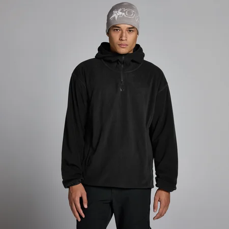 MP Heren Fleece 1/4 Rits Hoodie - Zwart
