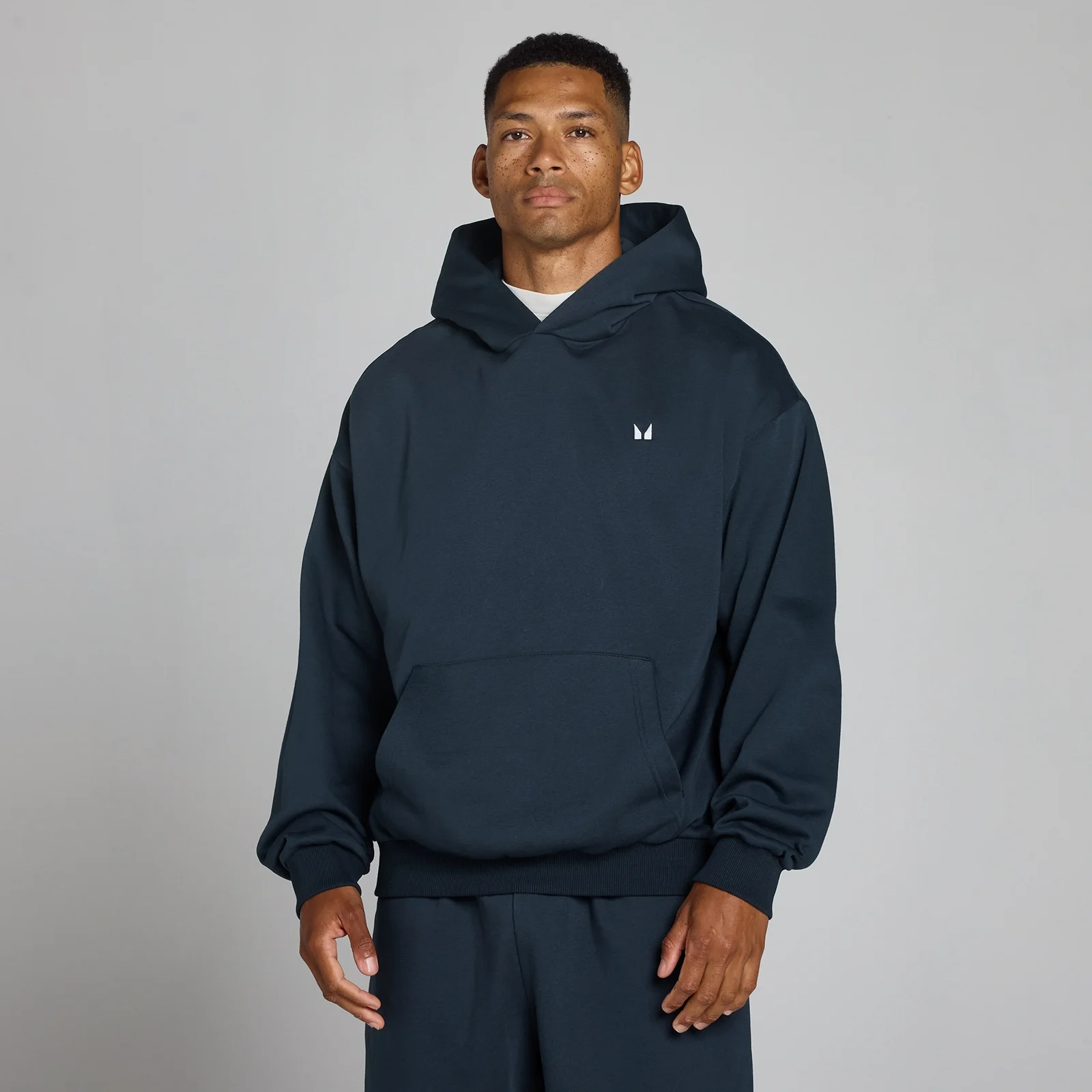 MP Heren Rest Day Oversized Hoodie - Donkermarineblauw - L Afbeelding 1