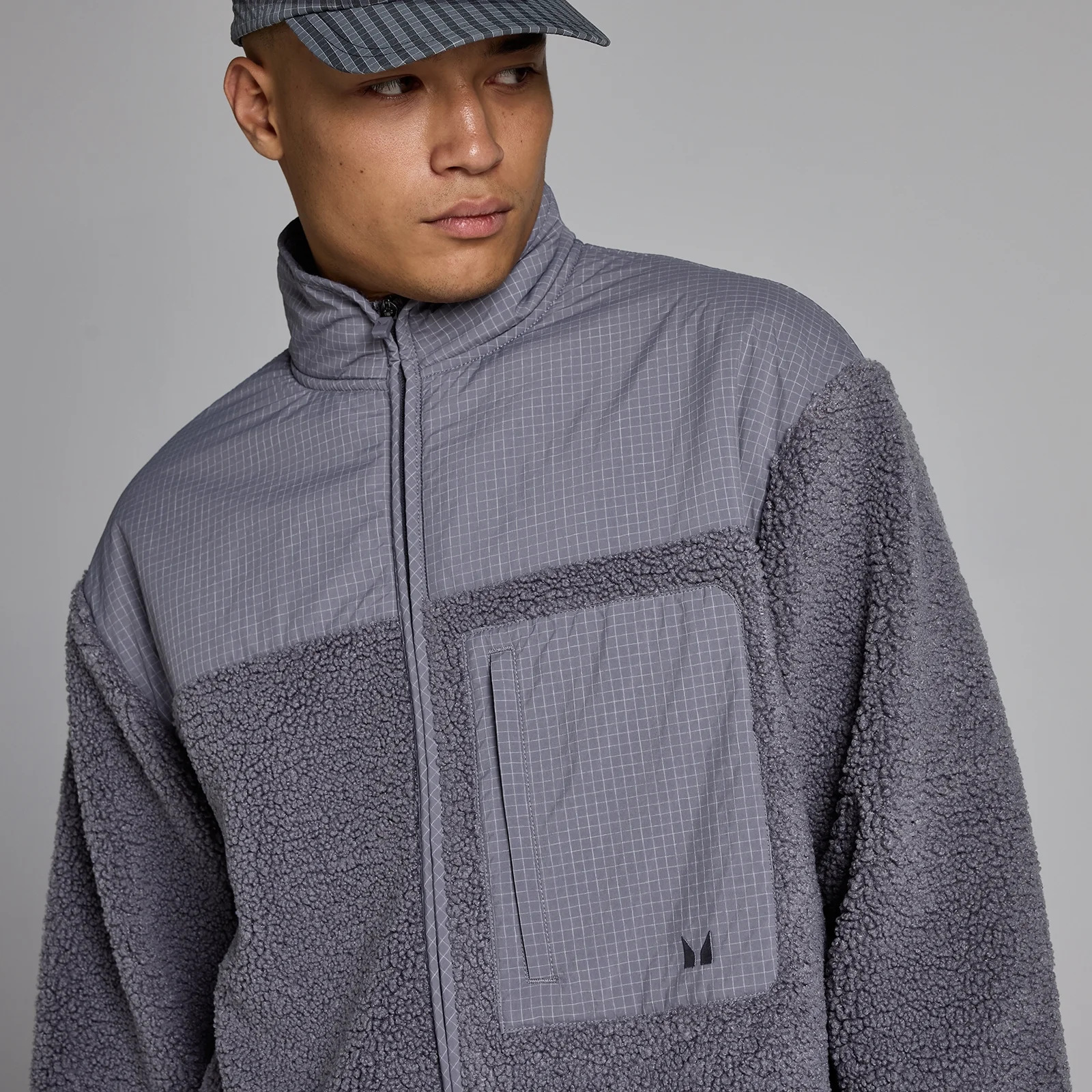 MP Heren Borg Fleece - Donker Gemêleerd - M Afbeelding 4