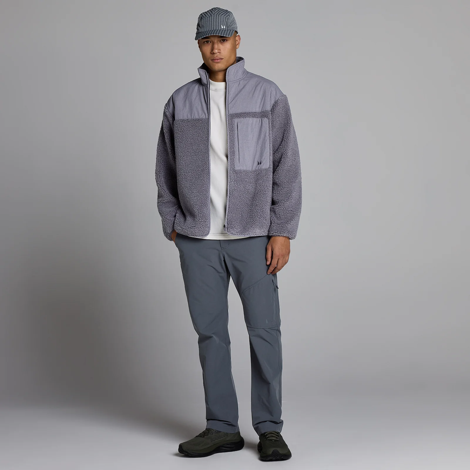 MP Heren Borg Fleece - Donker Gemêleerd - M Afbeelding 3
