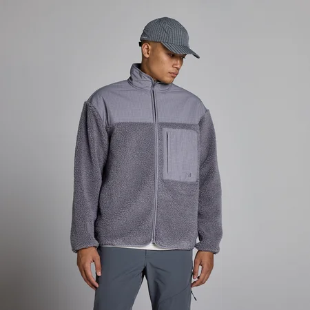 MP Heren Borg Fleece - Donker Gemêleerd