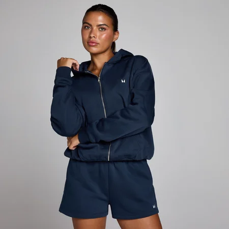 MP Dames Basics Zip Through Hoodie - Middernacht