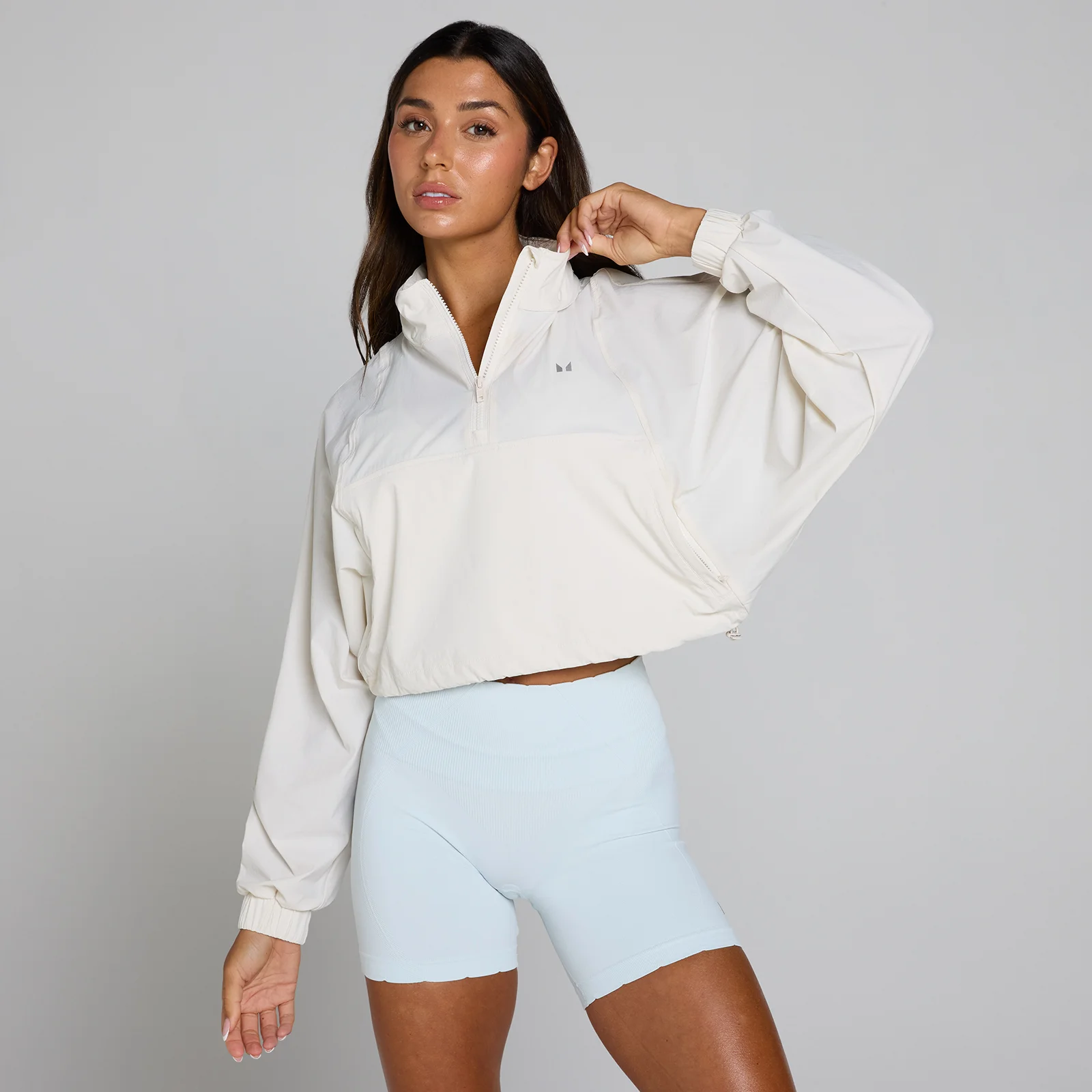 MP Women's Tempo Ultra 1/4 Zip Woven Jacket - Mist - S Afbeelding 1
