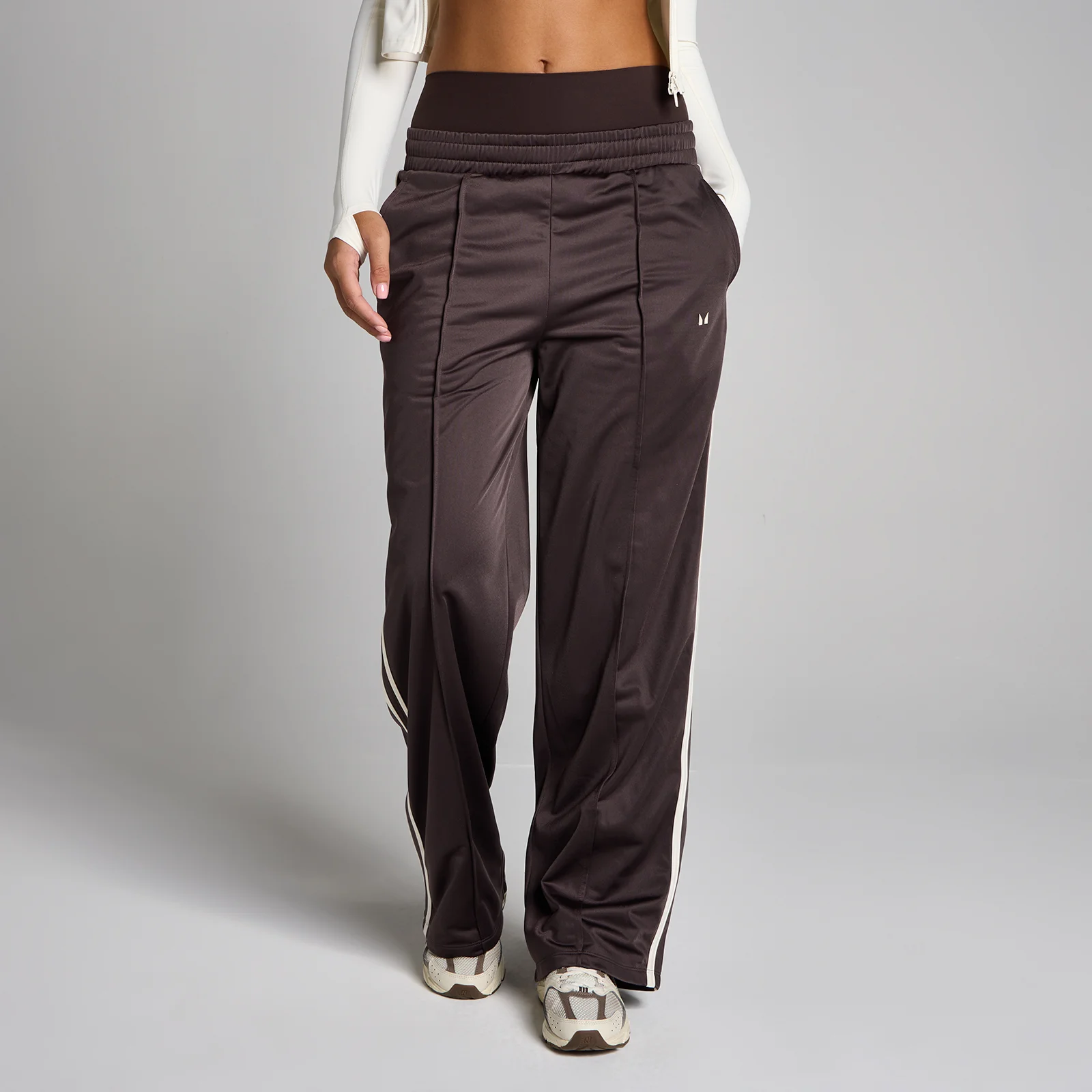 MP Women's Tricot Track Rechte Pijp Joggingbroek - Cacao/Vanille - XS Afbeelding 2