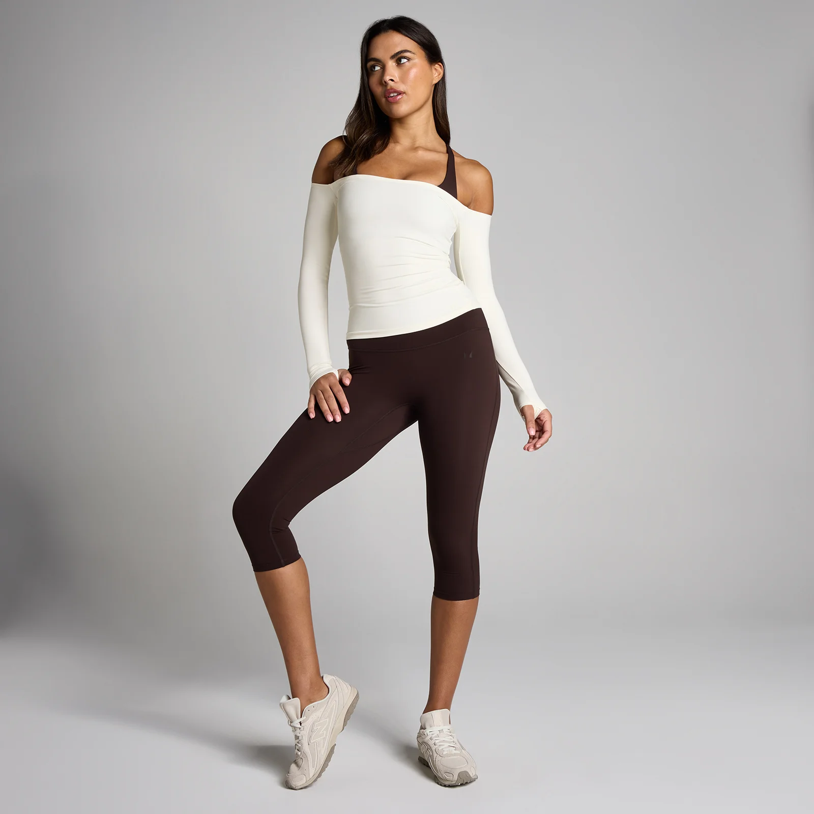 MP Dames Tempo Off The Shoulder LS Top - Vanille - XS Afbeelding 3