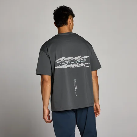 MP Men's Hybrid Built For Performance Graphic T-Shirt - Donkergrijs
