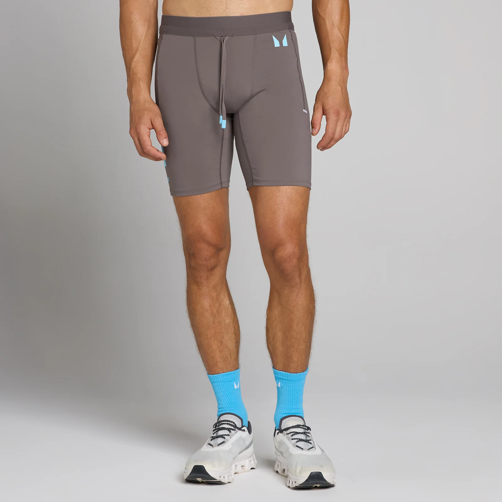 MP Heren Hybrid Half Tight Short - Asgrijs - XS Afbeelding 1