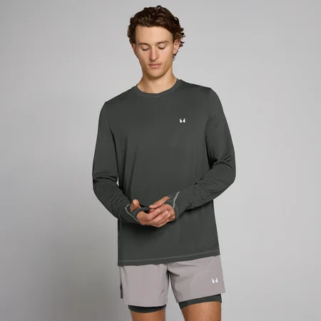 MP Heren Velocity Ultra Longsleeve Top - Gewassen Zwart
