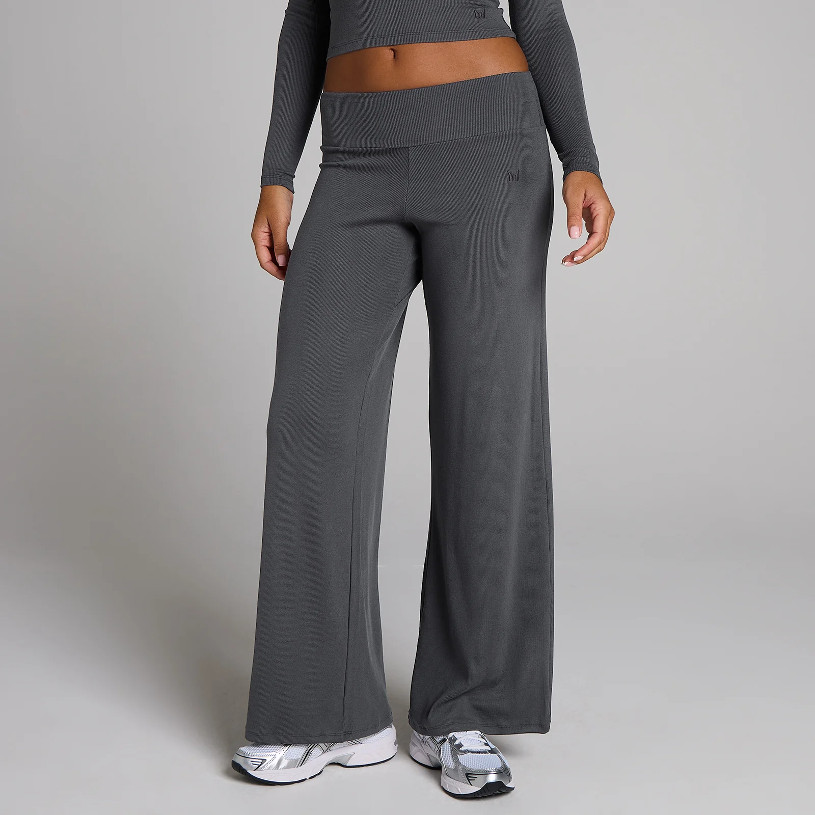 MP Dames Geribd Wijduitlopende Legging - Robust Grijs - S Afbeelding 1