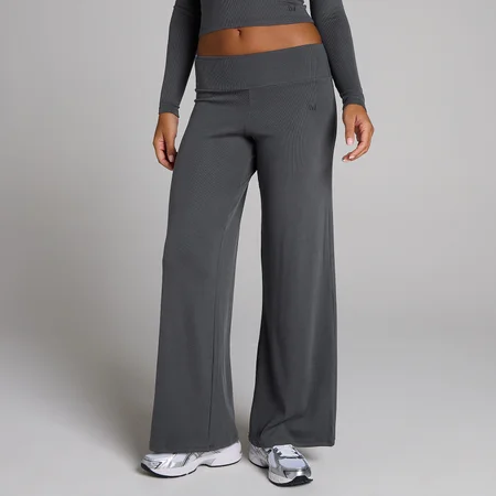 MP Dames Geribd Wijduitlopende Legging - Robust Grijs