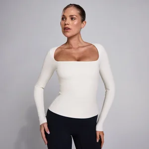 MP Dames SculptForm Vierkante Hals Longsleeve Top - Parel - Size L