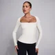 MP Dames SculptForm Vierkante Hals Longsleeve Top - Parel