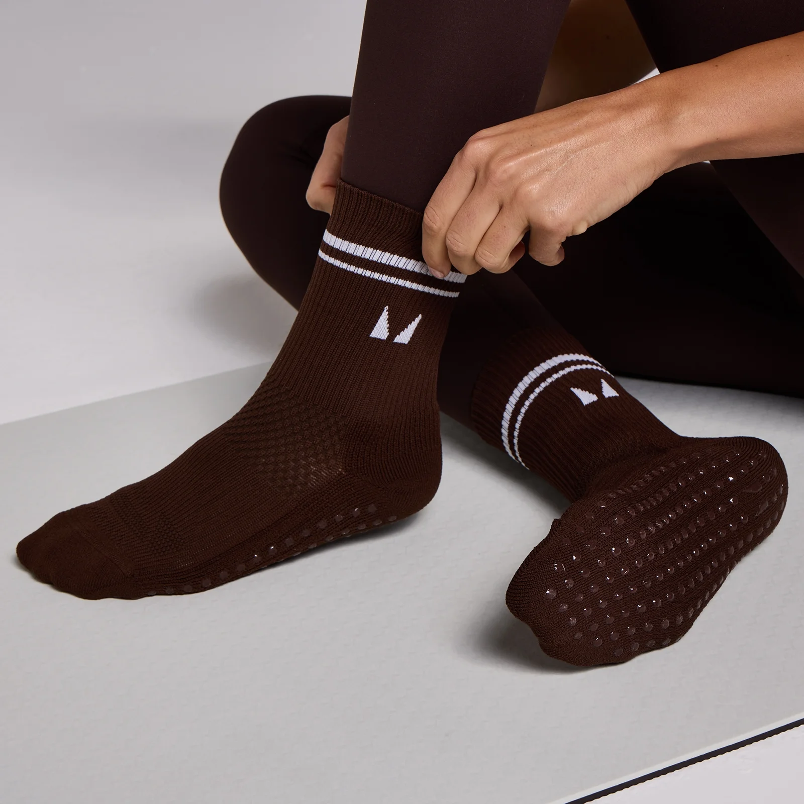 MP Pilates Socks (2 pack) - Cocoa/Pearl - UK 2-5 Afbeelding 4