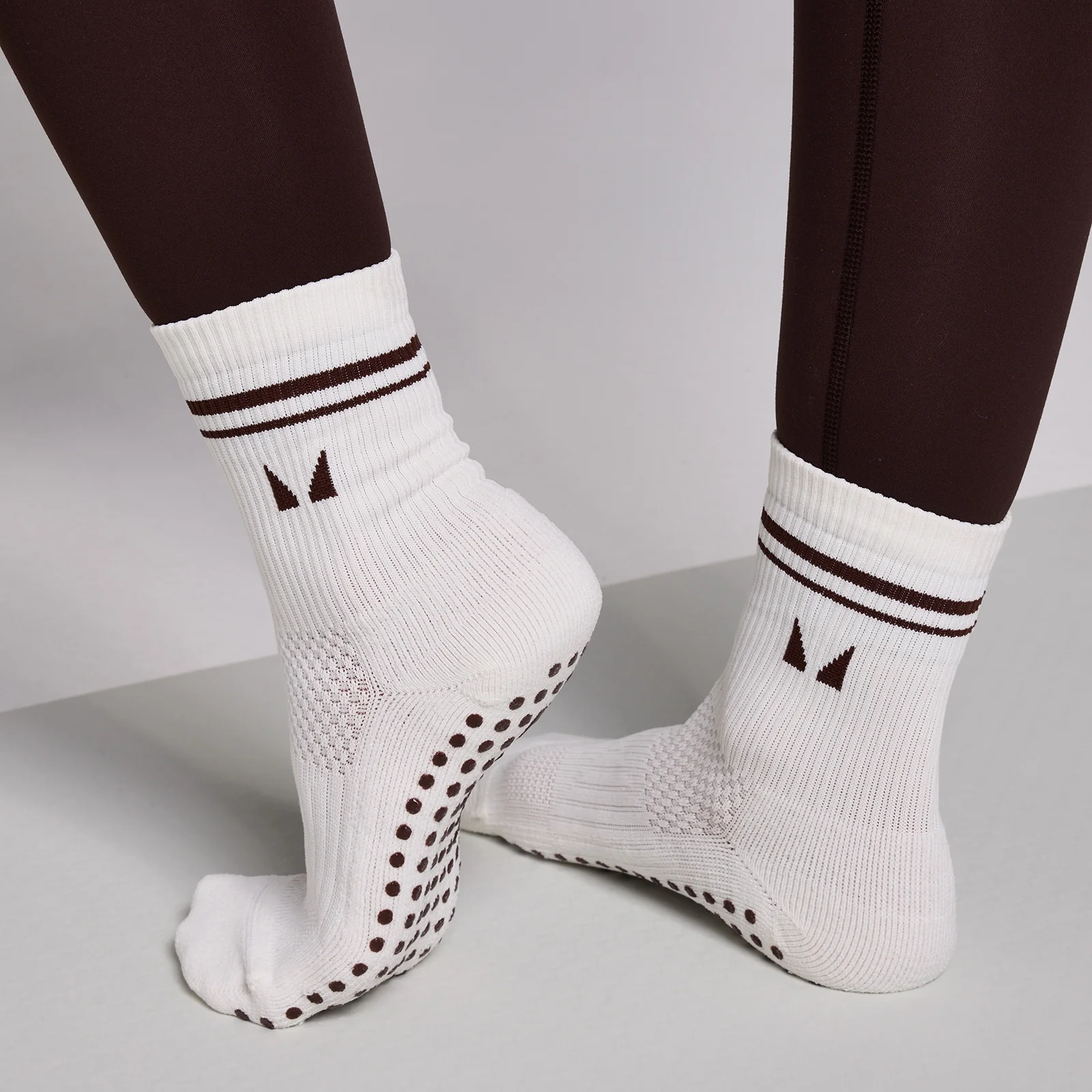 MP Pilates Socks (2 pack) - Cocoa/Pearl - UK 2-5 Afbeelding 1