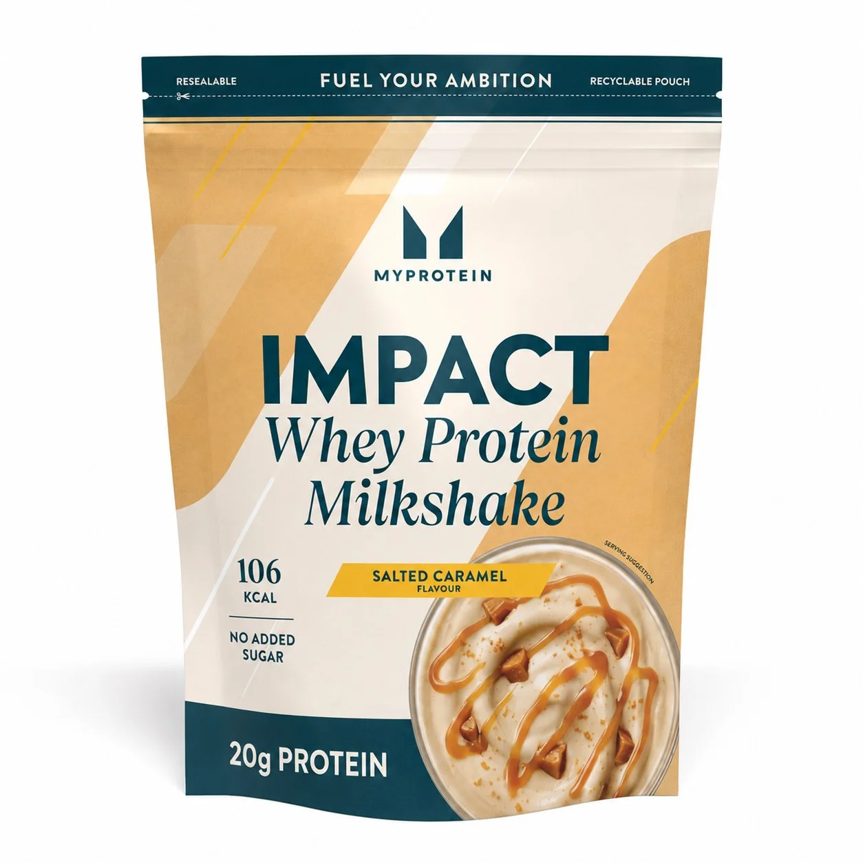 Impact Whey Protein Milkshake - 870G - 30servings - Zoute Karamel Afbeelding 1