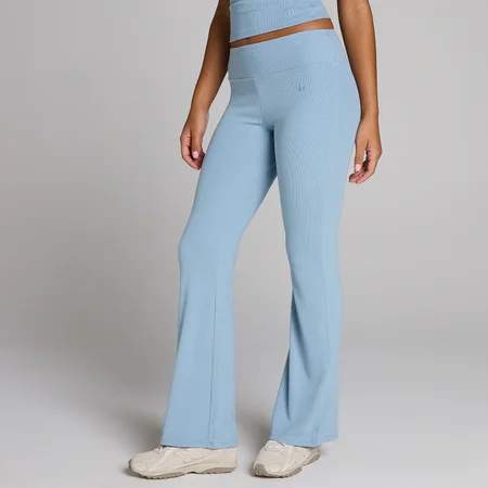 MP Dames Geribd Flared Legging - Denimblauw