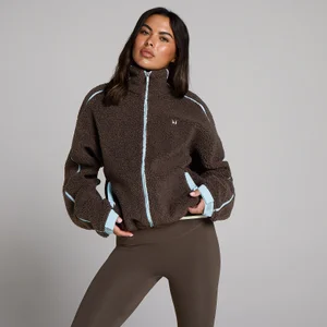 MP Damesfleece Binding Zip Through Jacket - Chocolade - Size M