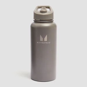 Myprotein Gerecyclede Metalen Fles met Klaprietje 1L - Dark Truffle - Colour Dark Truffle