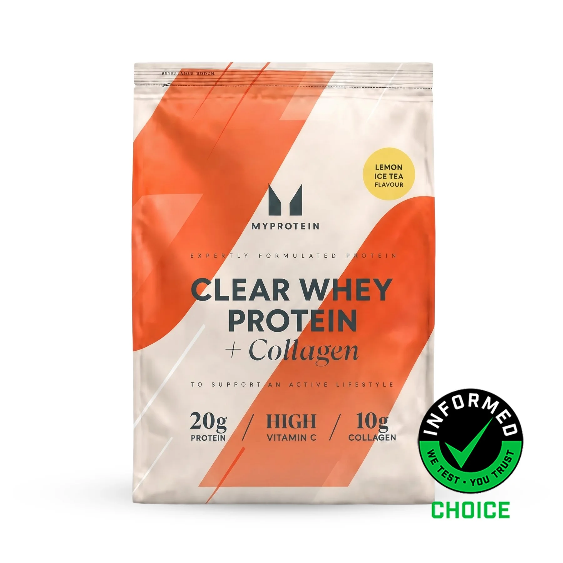 Clear Whey Isolate - 500g - 20servings - Lemon Iced Tea (+ Collagen) Afbeelding 1