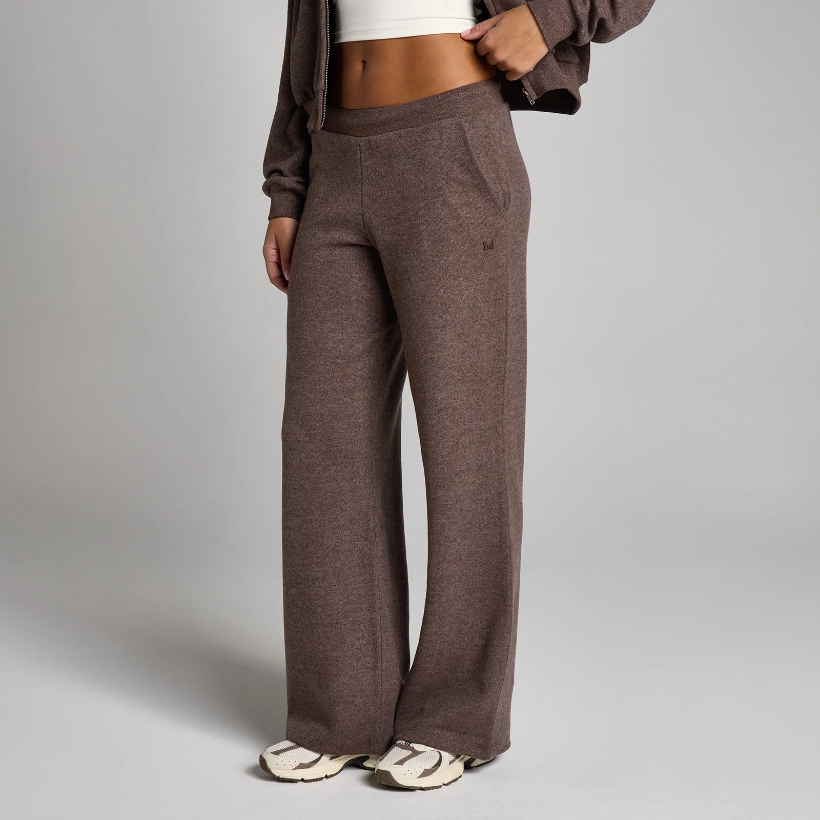 MP Dames Soft Touch Mid Rise Straight Leg Joggingbroek - Cacao Gemêleerd - XS Afbeelding 1