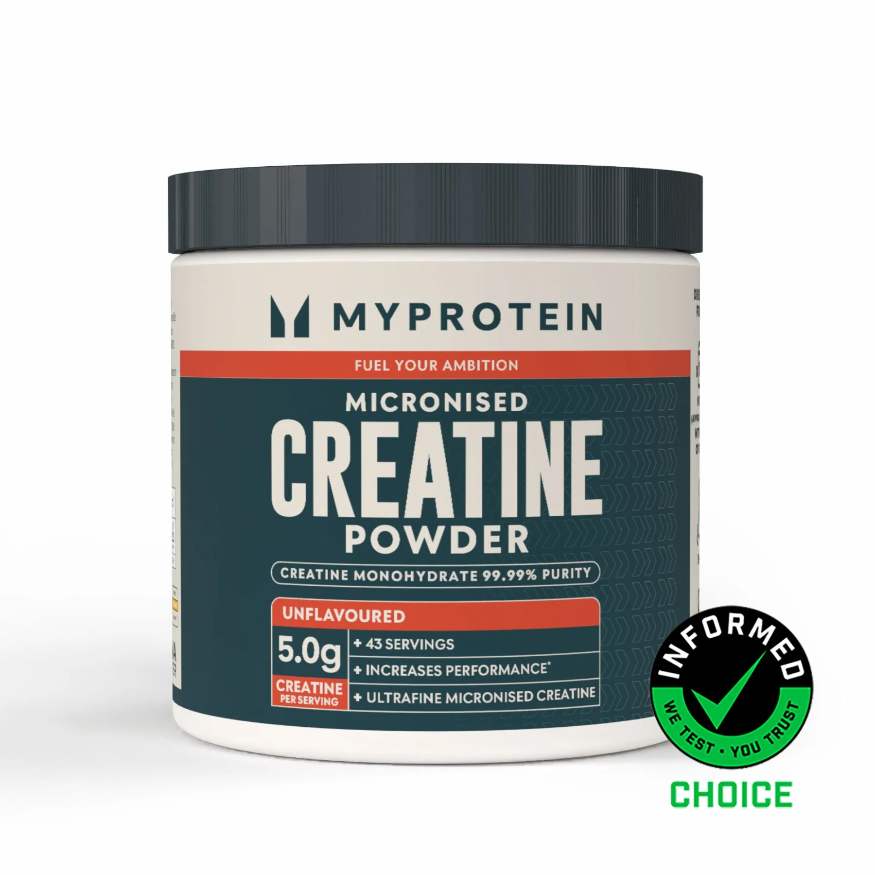 Gemiconiseerd Creatine Poeder - 250g - 43servings - Naturel Afbeelding 1