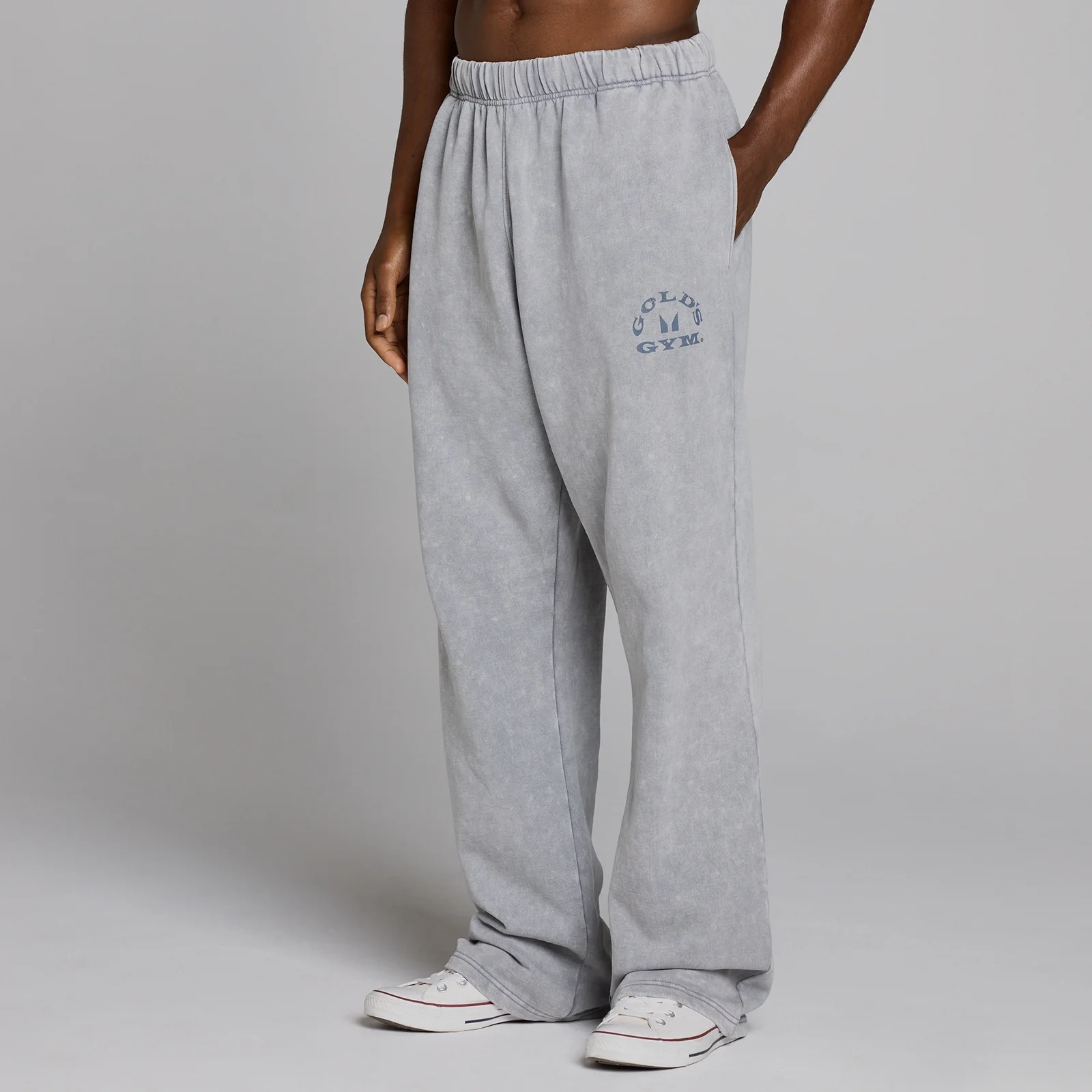MP X Gold's Heren Washed Graphic Oversized Joggingbroek - Steel Blue - L Afbeelding 3