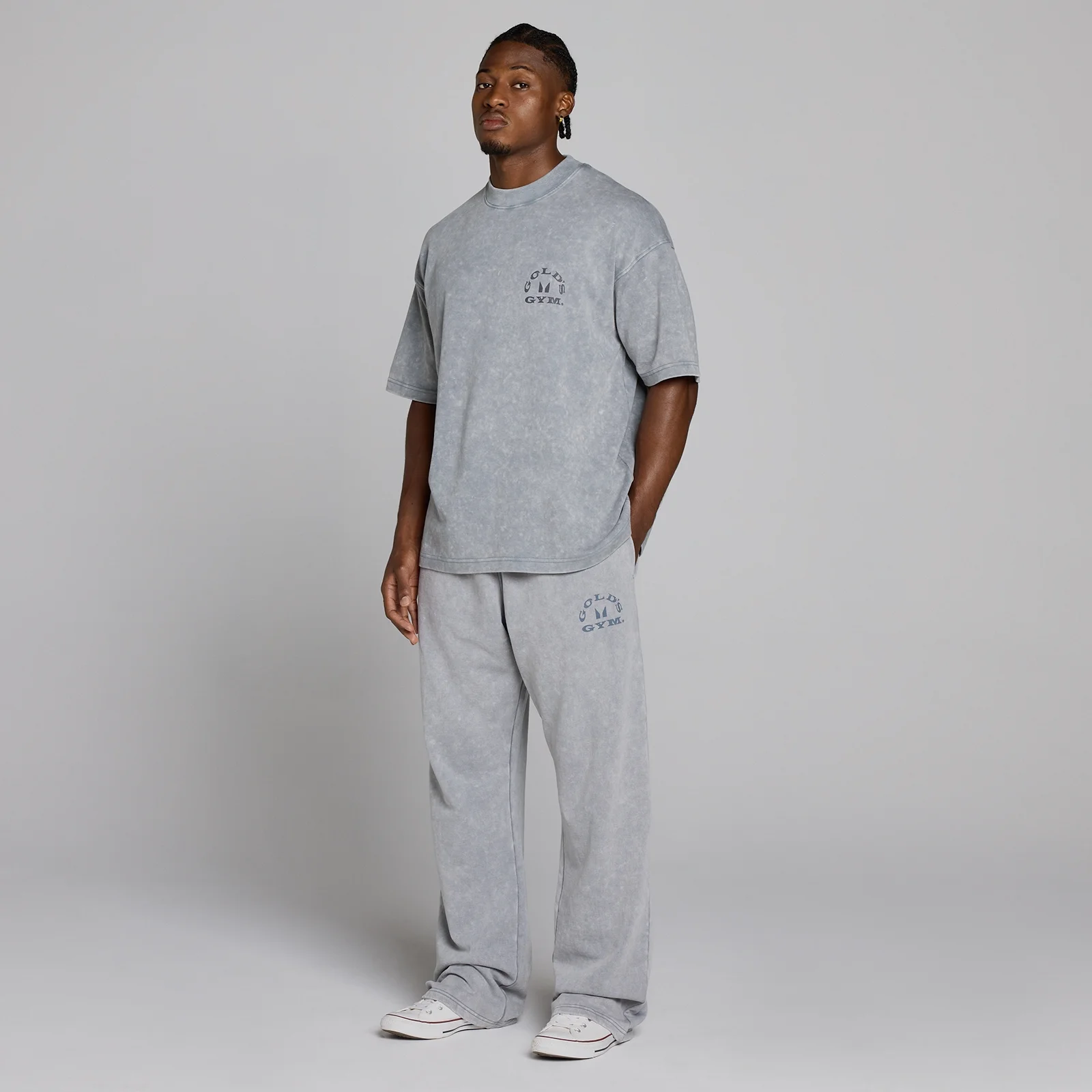 MP X Gold's Heren Washed Graphic Oversized Joggingbroek - Steel Blue - L Afbeelding 5