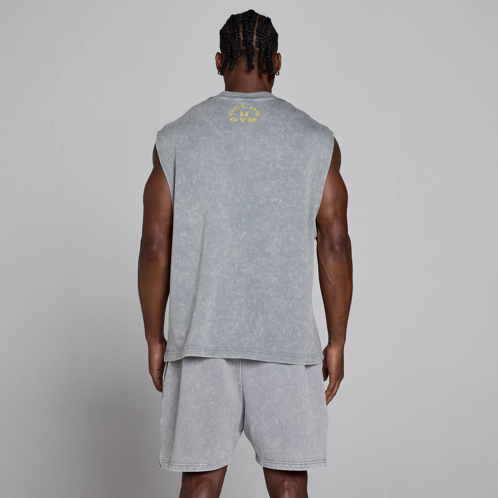 MP X Gold's Heren Washed Graphic Oversized Tank - Steel Blue - XL Afbeelding 4