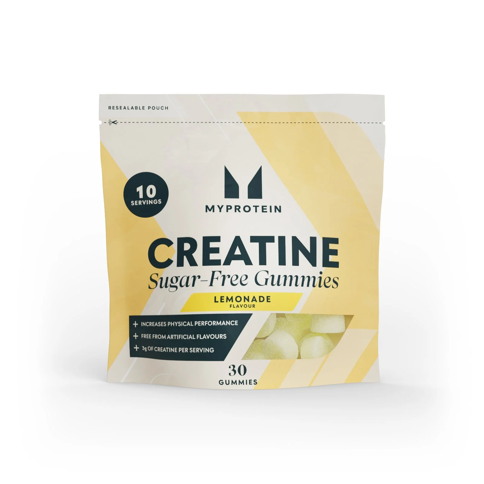 Suikervrije Creatine Gummies - 30 Gummies - 10servings - Limonade Afbeelding 1