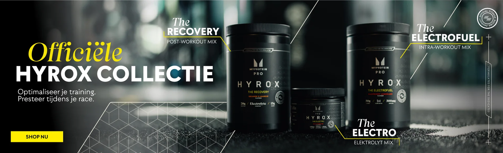 Myprotein x Hyrox. Official Nutrition partner