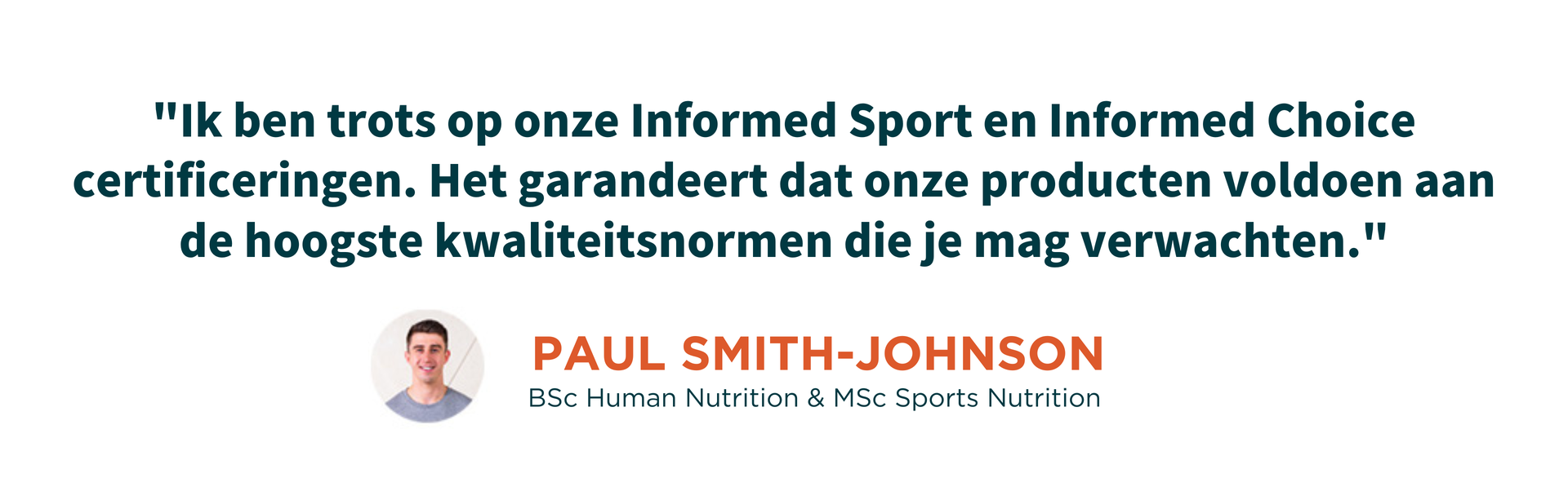 Testimonial van Paul Smith-Johnson over Informed Choice en Informed Sport